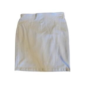 Philosophy Stretch Knit Pencil Skirt Cream Off White | Size 14